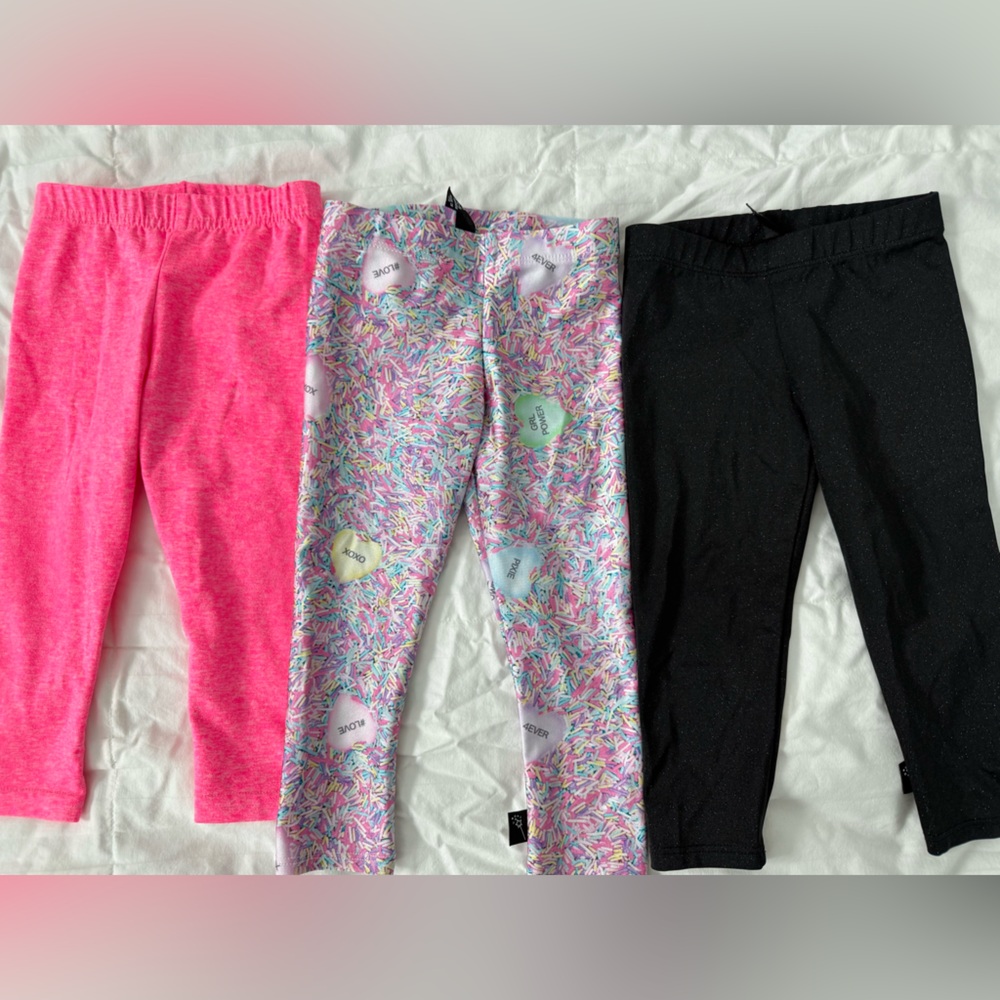 Pixie lane and Dori creations leggings. 3 pairs. Size 12/18 months
